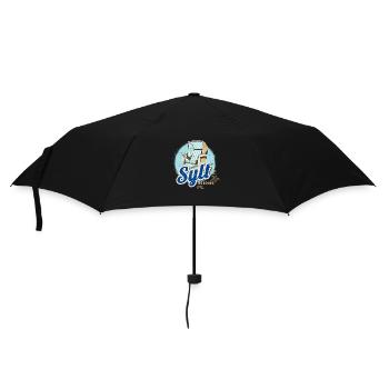 Sylt North Sea Germany Island Retro Beach Chair - Umbrella (small) - black - Front