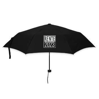 Rente 2023 Rentner Rentnerin Geschenk Geschenkidee - Regenschirm (klein) - Schwarz - Vorne