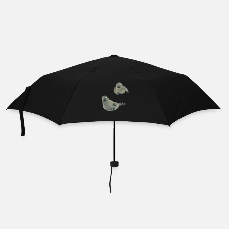 Seehunde - Regenschirm (klein) - Schwarz