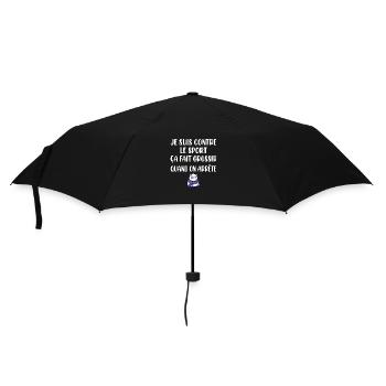 Je suis contre le sport ça fait grossir t-shirt - Parapluie standard - noir - Devant