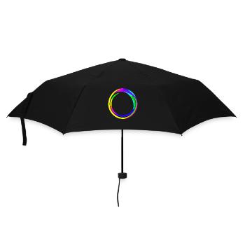 Rainbow gradient colorful cool retro trendy Art 4 - Umbrella (small) - black - Front