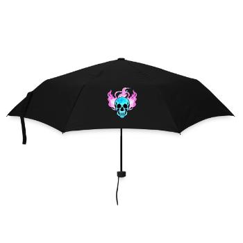 Feu Crâne Fumée Rose Squelette Flammes 7 - Parapluie standard - noir - Devant