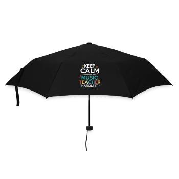 Keep Calm And Let The Music Teacher Handle It Stud - Regenschirm (klein) - Schwarz - Vorne
