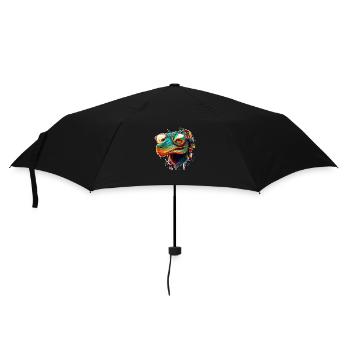 Reptile à lunettes Dragon ou crocodile en été - Parapluie standard - noir - Devant