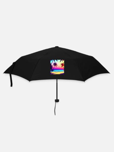 Retro Beach 80s - Umbrella (small) - black