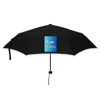HAPPY BIRTHDAY. HAPPY BIRTHDAY. ANNIVERSARY. - Umbrella (small) - black - Front