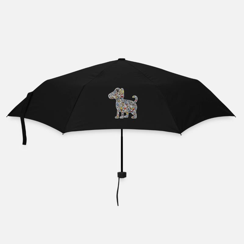 Dog Art Pattern - Umbrella (small) - black