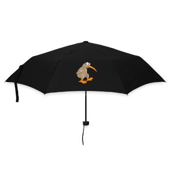 Oiseau kiwi drôle pensif - Parapluie standard - noir - Devant