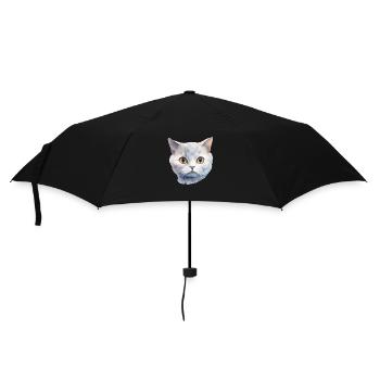 Britisch Kurzhaar Wasserfarben - Regenschirm (klein) - Schwarz - Vorne