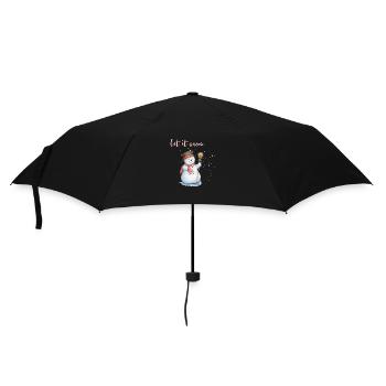 let it snow - Regenschirm (klein) - Schwarz - Vorne