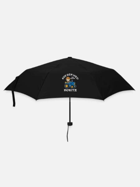 Moritz Vorname Traktor - Regenschirm (klein) - Schwarz