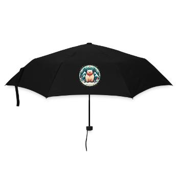 Cute Bear In Ornament, Love Bears - Umbrella (small) - black - Front