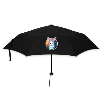 Bunny Christmas Illustration - Umbrella (small) - black - Front
