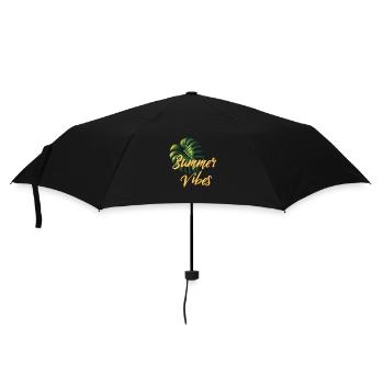 summer vibes - Regenschirm (klein) - Schwarz - Vorne