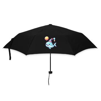Whale Birthday Comic - Umbrella (small) - black - Front