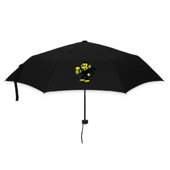 Monkey Beer Drinking - Parapluie standard - noir - Devant