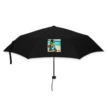 Méchant de plage - Parapluie standard - noir - Devant