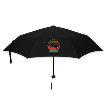 Dressur Dressurpferd Dressurreiter - Regenschirm (klein) - Schwarz - Vorne