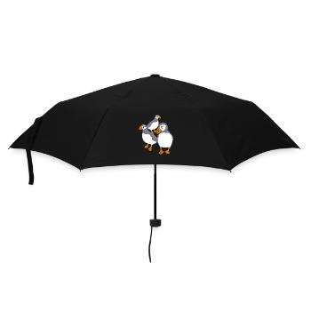 Papageientaucher Puffin - Regenschirm (klein) - Schwarz - Vorne