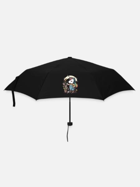 Magischer grüner Daumen - Regenschirm (klein) - Schwarz
