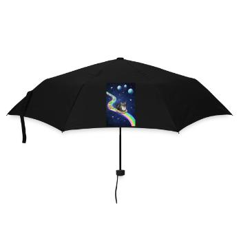 Chat mignon dans l’espace - Parapluie standard - noir - Devant