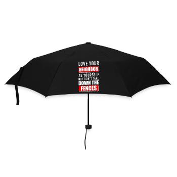 Nachbarin Nachbarn Feier - Regenschirm (klein) - Schwarz - Vorne