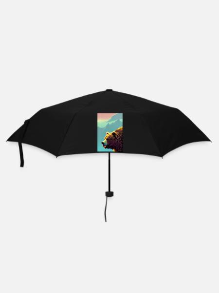 Ours Grizzly Ours brun Prédateur Forêt de faune 4 - Parapluie standard - noir