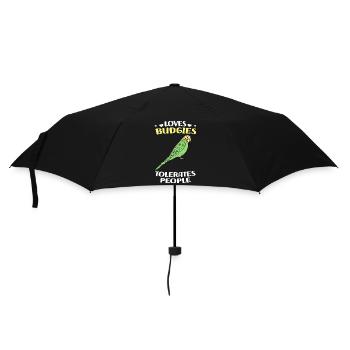 Budgerigar Bird - Umbrella (small) - black - Front