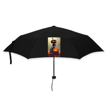 Robots Halloween Future Technology Science - Umbrella (small) - black - Front