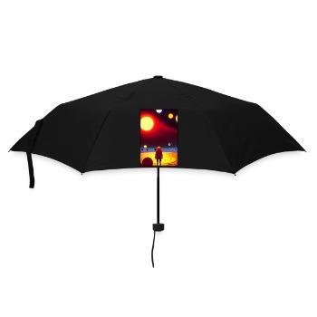 Galaxy Cosmos Universe Solar System Astronaut - Umbrella (small) - black - Front