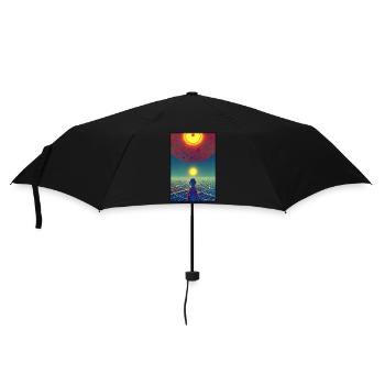 Galaxy Cosmos Universe Solar System Astronaut - Umbrella (small) - black - Front
