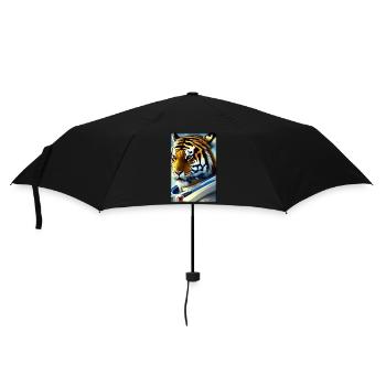 Tiger Big Cat Astronaut Future Sci-Fi Technology - Parapluie standard - noir - Devant