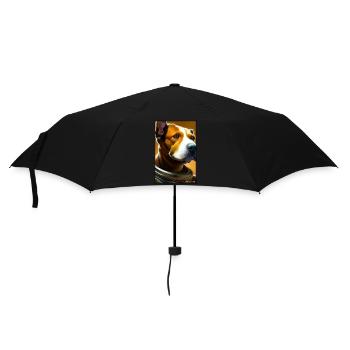 Dog Pet Astronaut Future Sci-Fi Technology - Umbrella (small) - black - Front