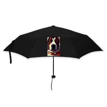 Dog Pet Astronaut Future Sci-Fi Technology - Umbrella (small) - black - Front