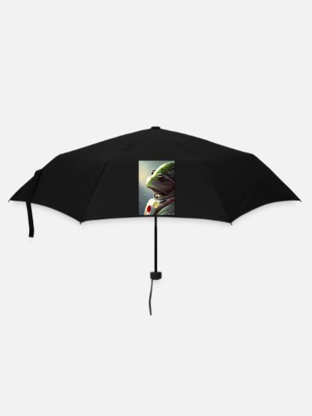 Frog Amphibian Astronaut Future Sci-Fi Technology - Umbrella (small) - black