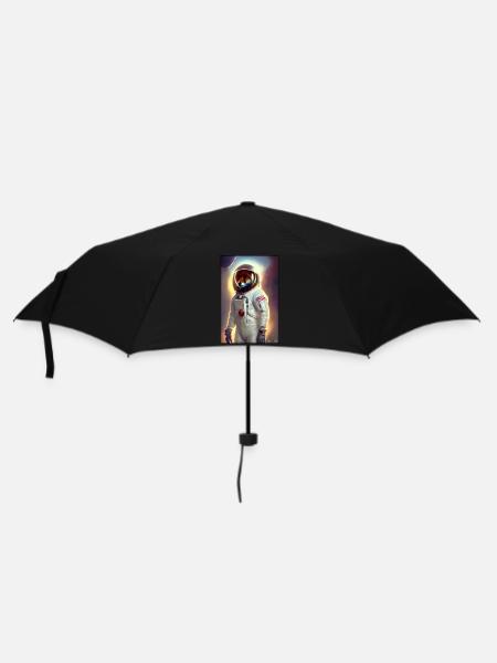 Fox Wildlife Astronaut Future Sci-Fi Technology - Umbrella (small) - black
