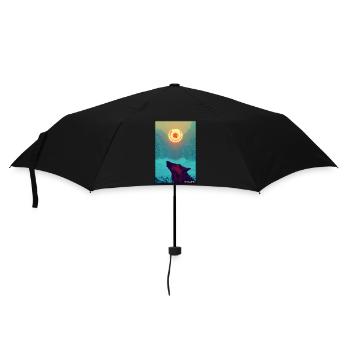 Wolf Animal Motif Nature Wild Mystical Wildlife - Umbrella (small) - black - Front