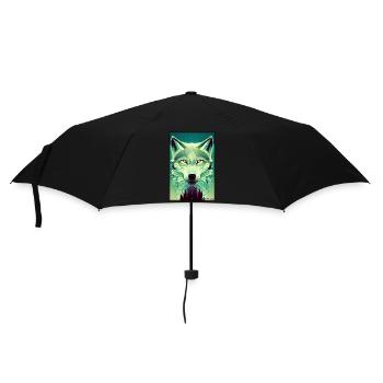 Wolf Animal Motif Nature Wild Mystical Wildlife - Umbrella (small) - black - Front