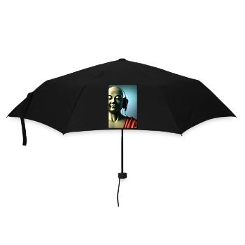 Buddha Wisdom Teacher DJ Headphone Music Party - Umbrella (small) - black - Front