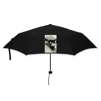 Monkey Sunglasses Wildlife Monkey Head Wildlife Zoo - Umbrella (small) - black - Front