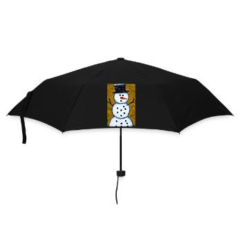 Snowman Snow Winter Christmas Advent - Umbrella (small) - black - Front