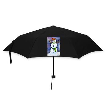 Snowman Snow Winter Christmas Advent - Umbrella (small) - black - Front