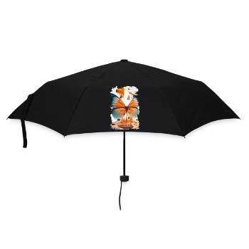 Schmelzender Schmetterling - Regenschirm (klein) - Schwarz - Vorne