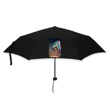 Melting butterfly - Umbrella (small) - black - Front