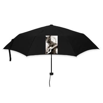 Cat Guitar Pet Musician Cat Friend - Umbrella (small) - black - Front