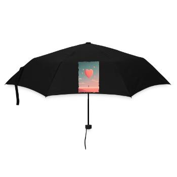 Amour Illustration Design Minimaliste - Parapluie standard - noir - Devant