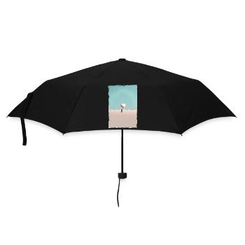 Liebe Illustration Minimalistisches Design - Regenschirm (klein) - Schwarz - Vorne