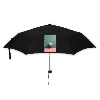 Liebe Illustration Minimalistisches Design - Regenschirm (klein) - Schwarz - Vorne