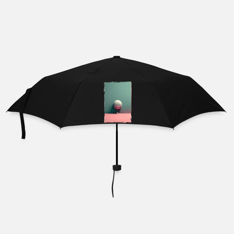 Liebe Illustration Minimalistisches Design - Regenschirm (klein) - Schwarz
