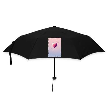 Amour Illustration Design Minimaliste - Parapluie standard - noir - Devant